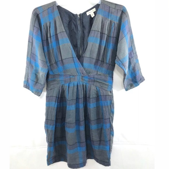 EUC Women's Silence + Noise Plaid Dress Size 0 - Picture 1 of 8